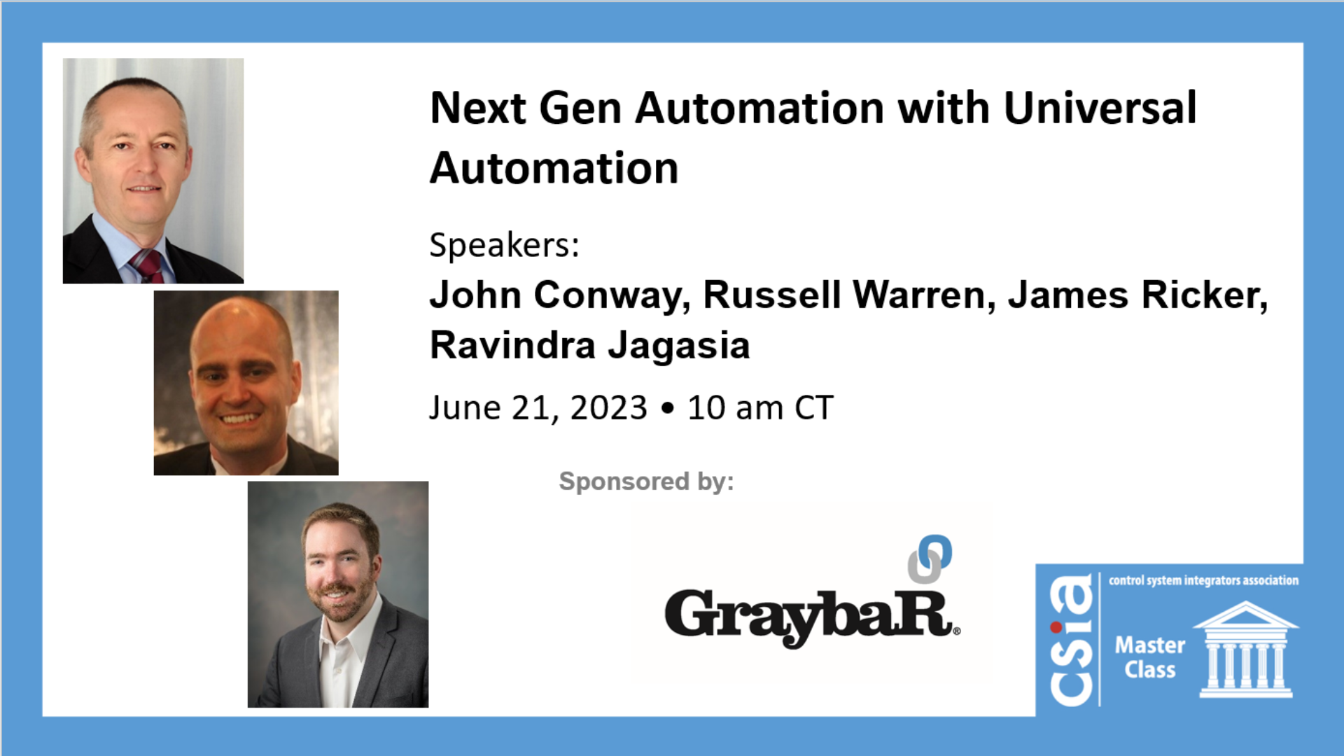 Next Gen Automation with Universal Automation - Control System ...