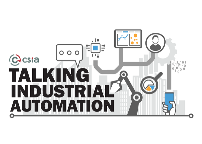 a logo for the talking industrial automation podcast